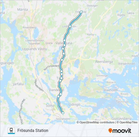 ROSLAGSBANAN train Line Map