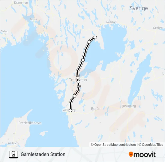 VÄSTTÅGEN  Line Map