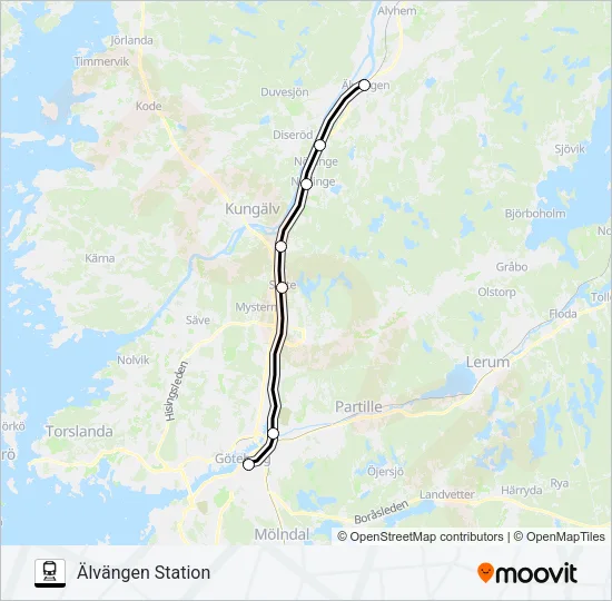 VÄSTTÅGEN  Line Map