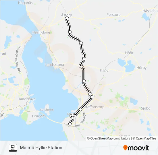 PÅGATÅGEN  Line Map