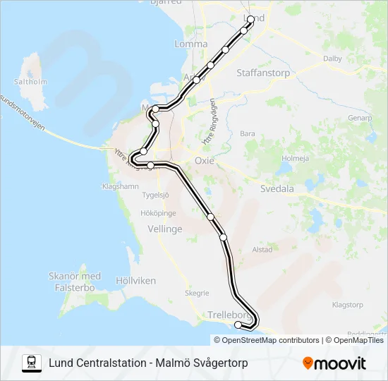 PÅGATÅGEN  Line Map