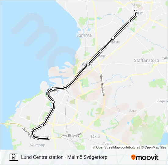 PÅGATÅGEN  Line Map