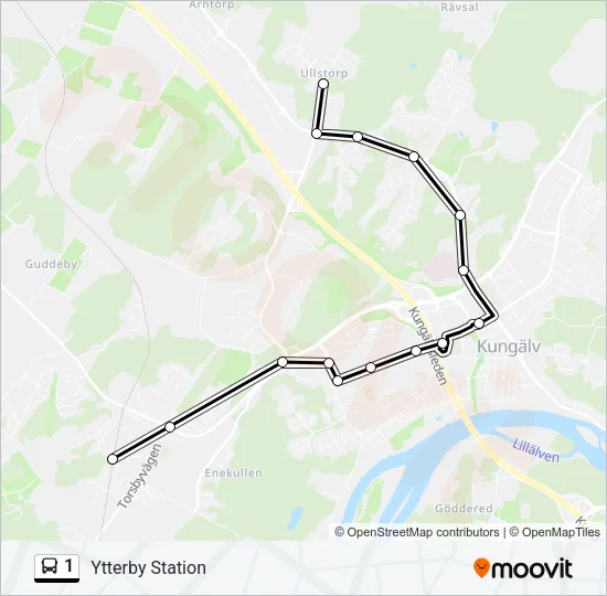 1 Bus Line Map