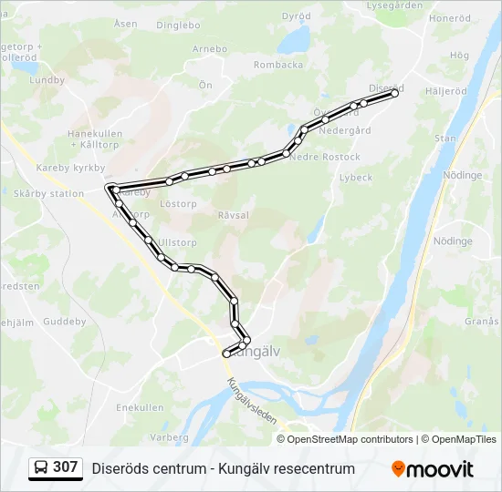 307 Bus Line Map
