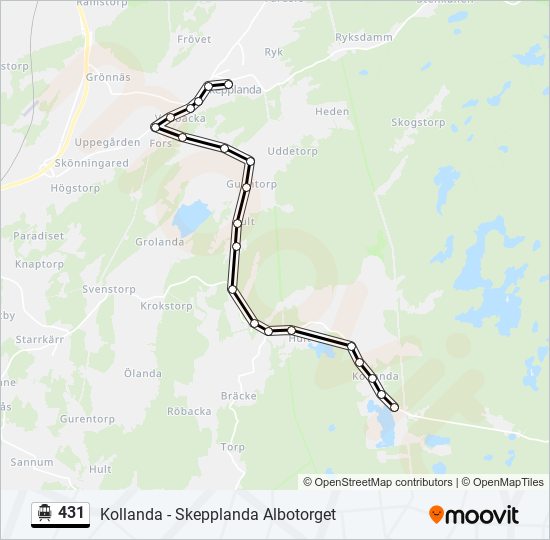 431 cable car Line Map