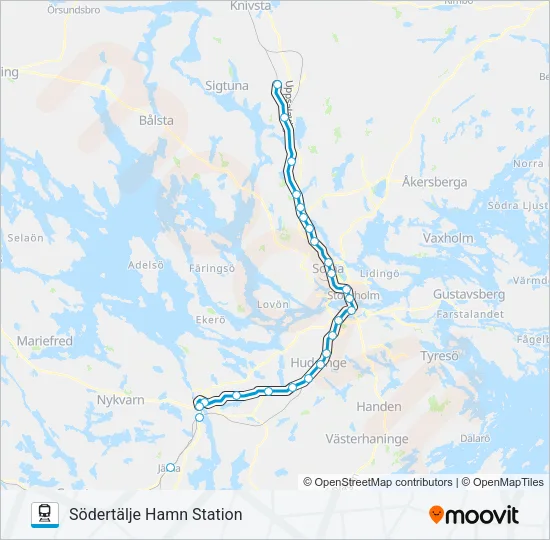 PENDELTÅG Train Line Map