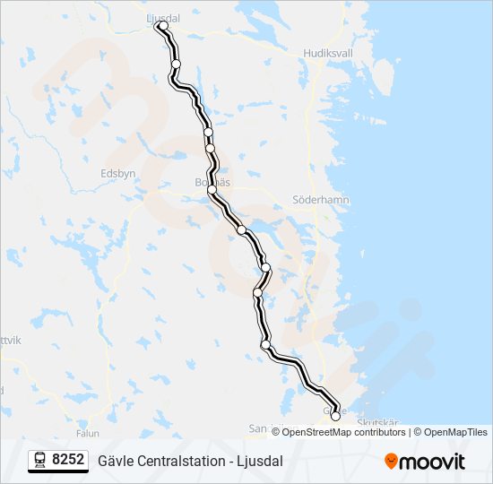 8252 train Line Map