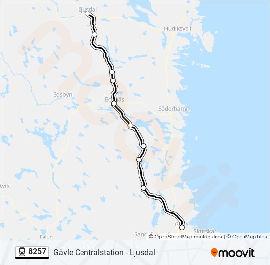 8257 train Line Map