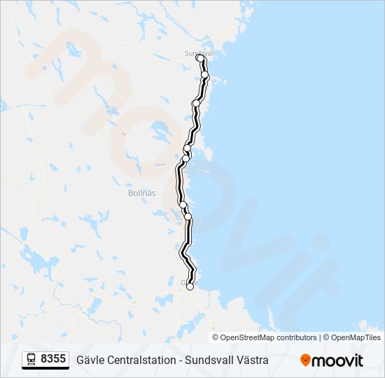 8355 train Line Map