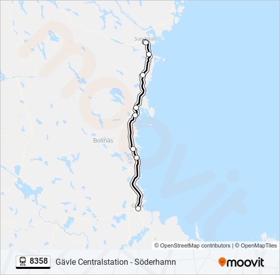 8358 train Line Map