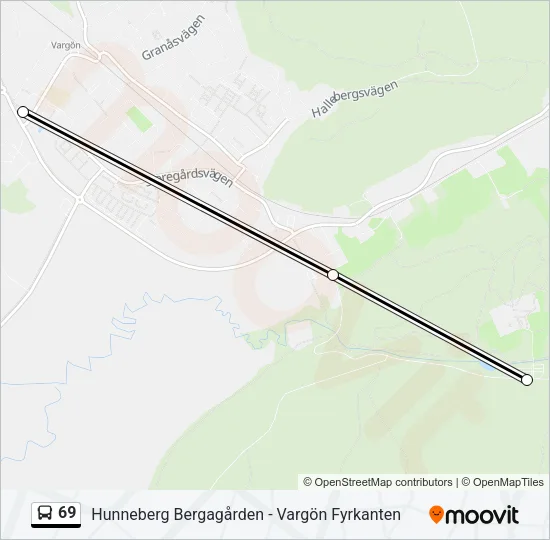 69 Bus Line Map