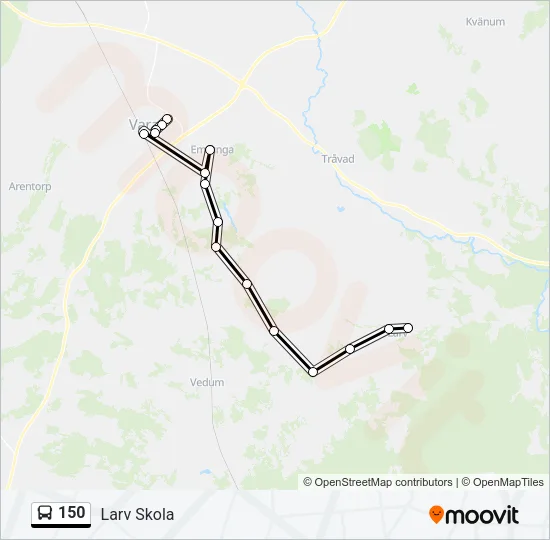 150 Bus Line Map