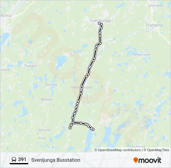 391 Bus Line Map