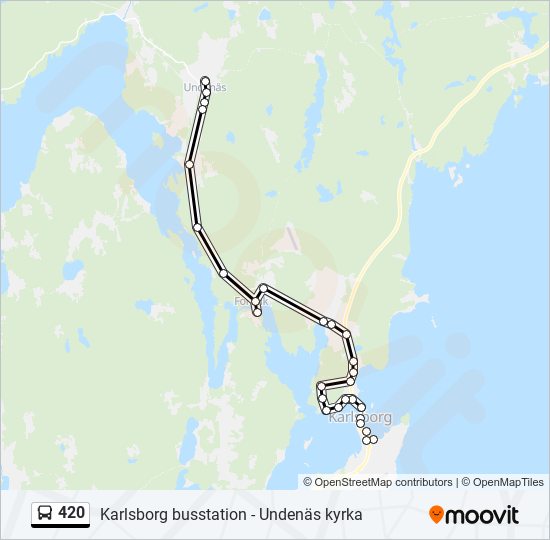 420 bus Line Map