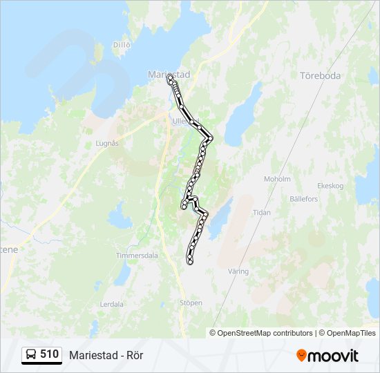 510 bus Line Map