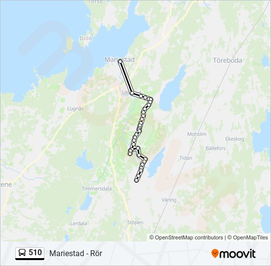 510 bus Line Map