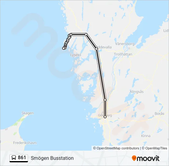 861 Bus Line Map