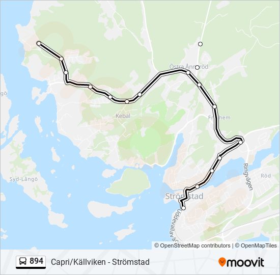 894 bus Line Map