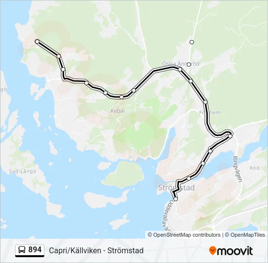 894 Bus Line Map