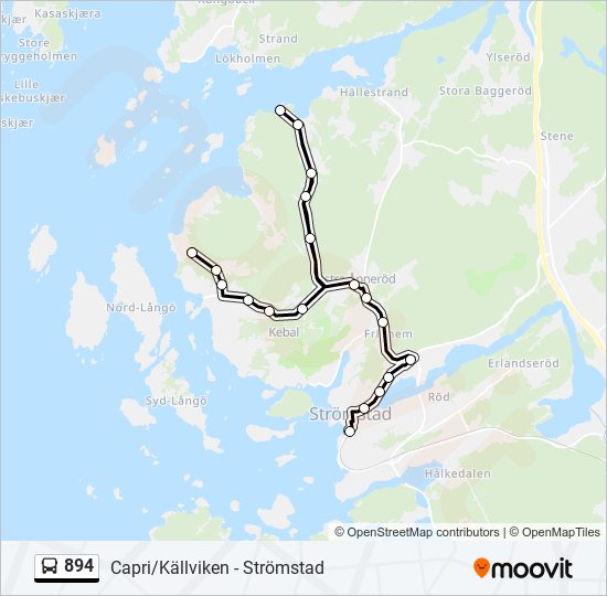 894 bus Line Map