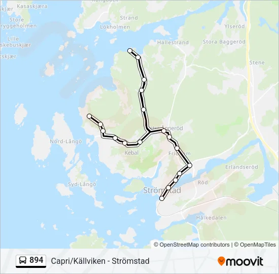 894 Bus Line Map