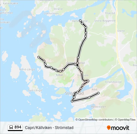 894 Bus Line Map