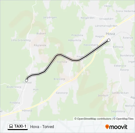 TAXI-1 Bus Line Map