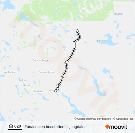 620 Bus Line Map