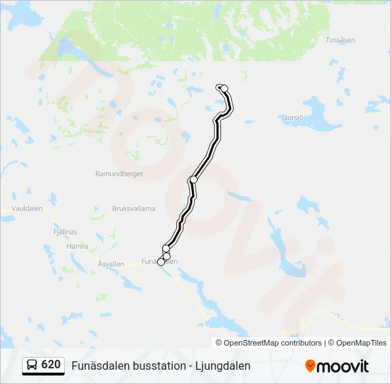 620 Bus Line Map