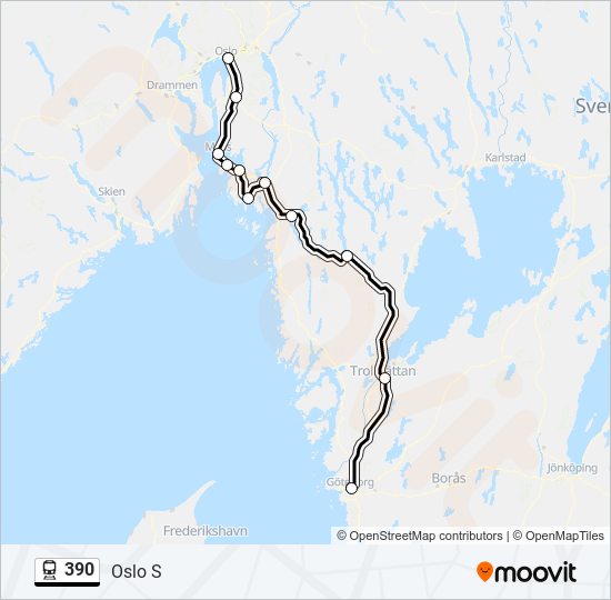 390 train Line Map