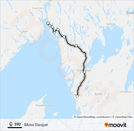 390 train Line Map