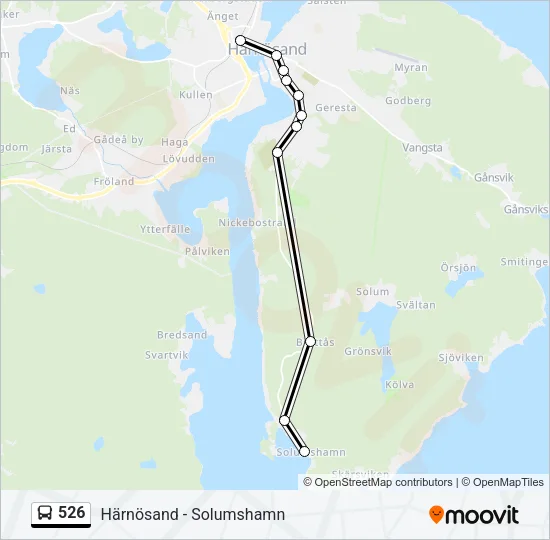526 Bus Line Map