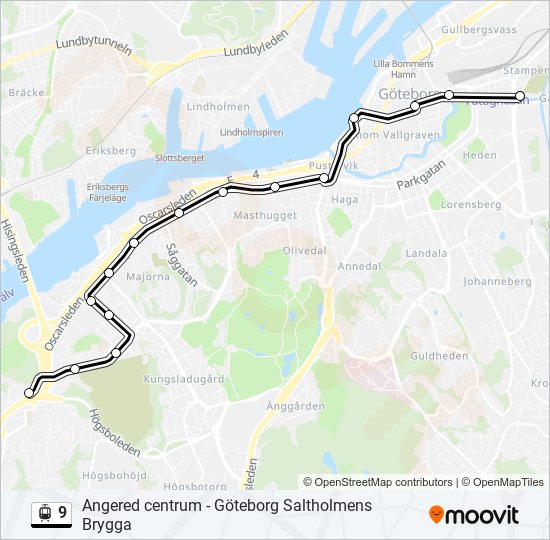 9 light rail Line Map