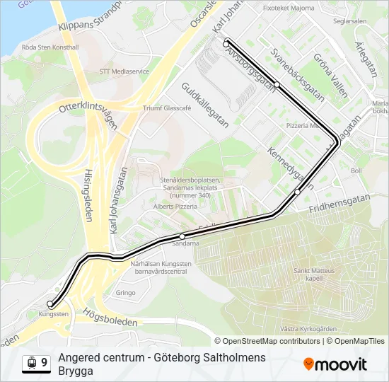 9 Light Rail Line Map