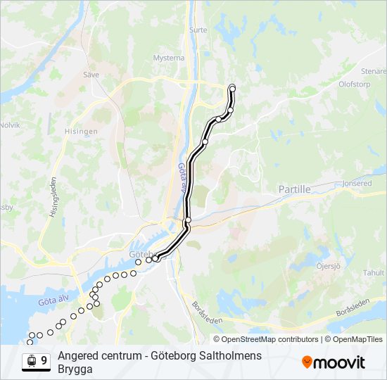 9 light rail Line Map