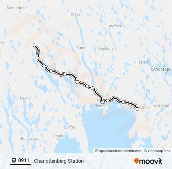 8911 train Line Map