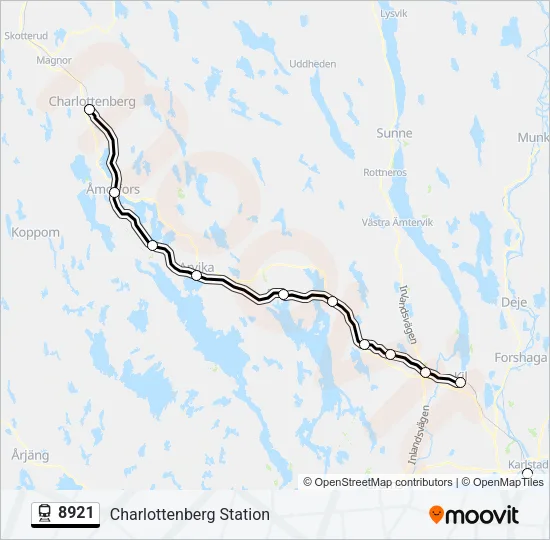 8921 Train Line Map