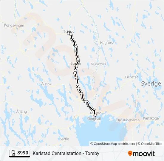 8990 Train Line Map