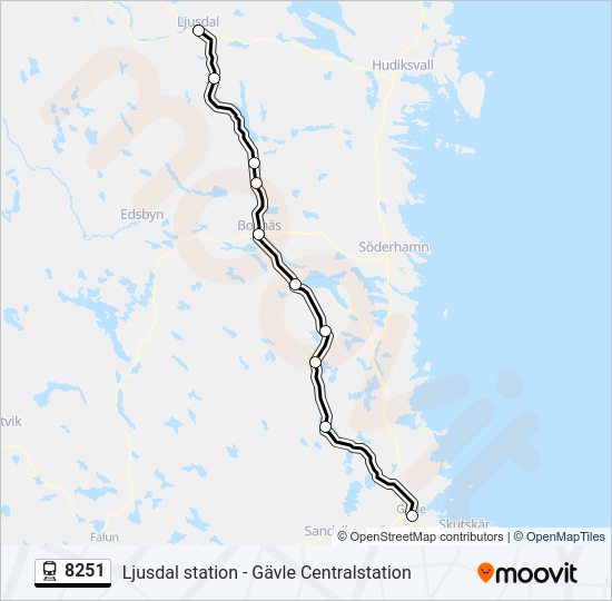 8251 train Line Map