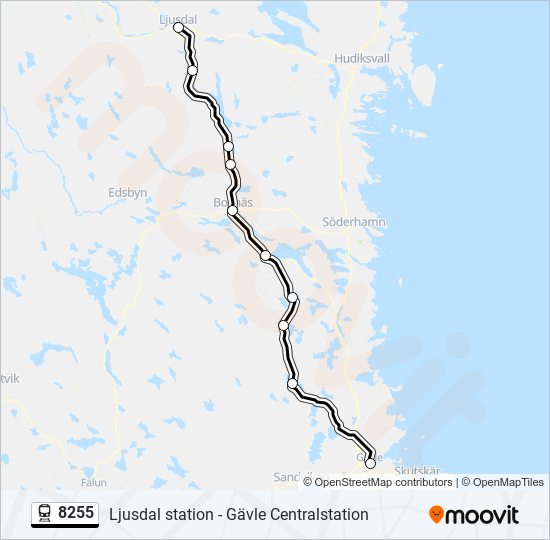 8255 train Line Map