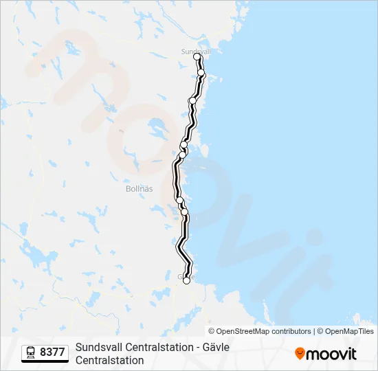 8377 Route: Schedules, Stops & Maps - Gävle Centralstation (Updated)