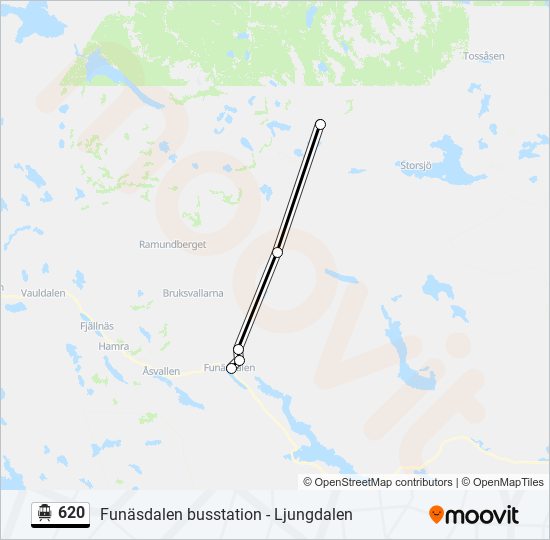 620 spårvagn Linje karta