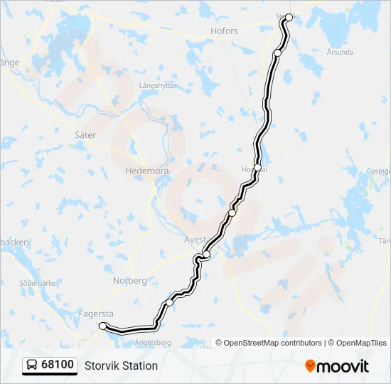 68100 Bus Line Map