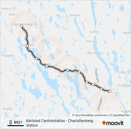 8921 Train Line Map
