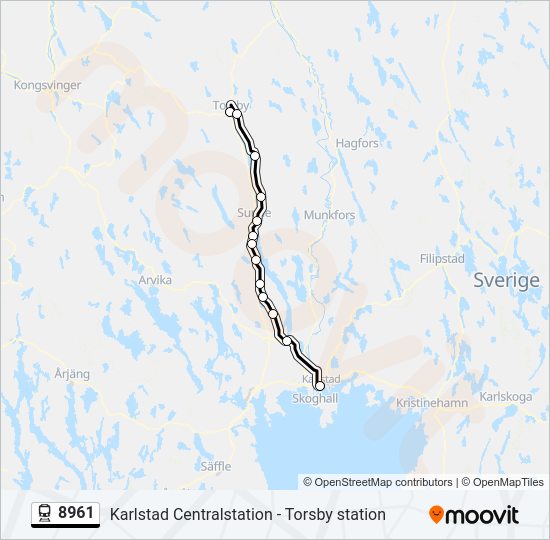 8961 train Line Map