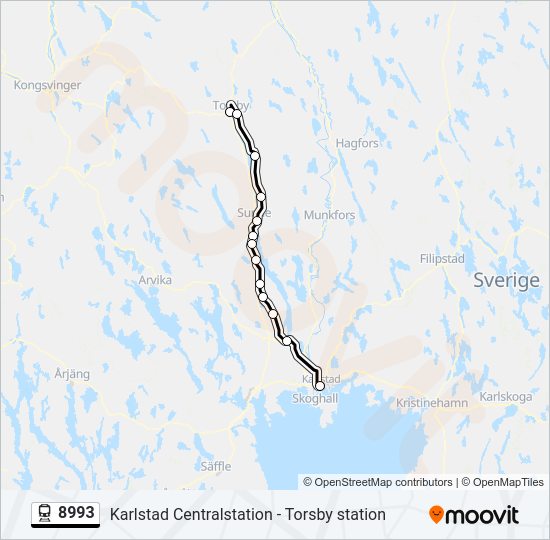 8993 train Line Map