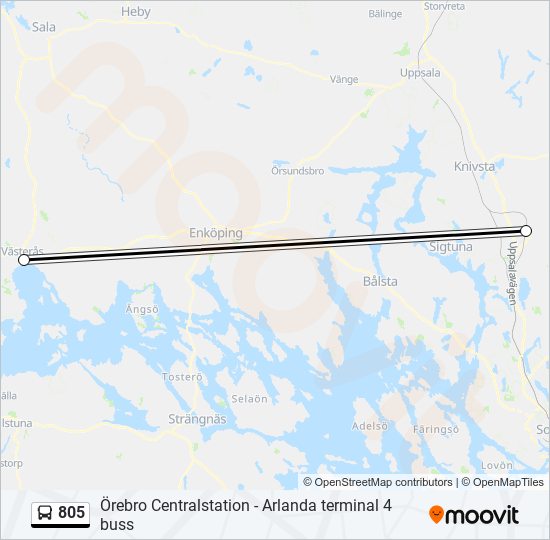 805 bus Line Map