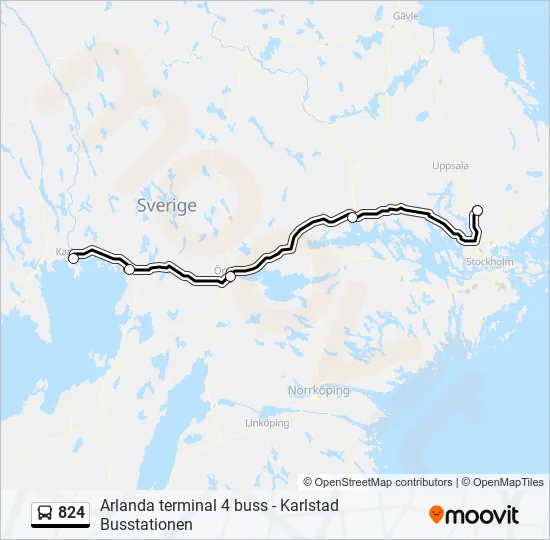 824 Bus Line Map