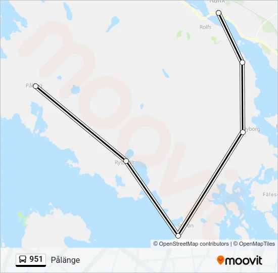 951 Bus Line Map