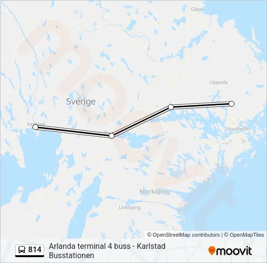 814 Bus Line Map